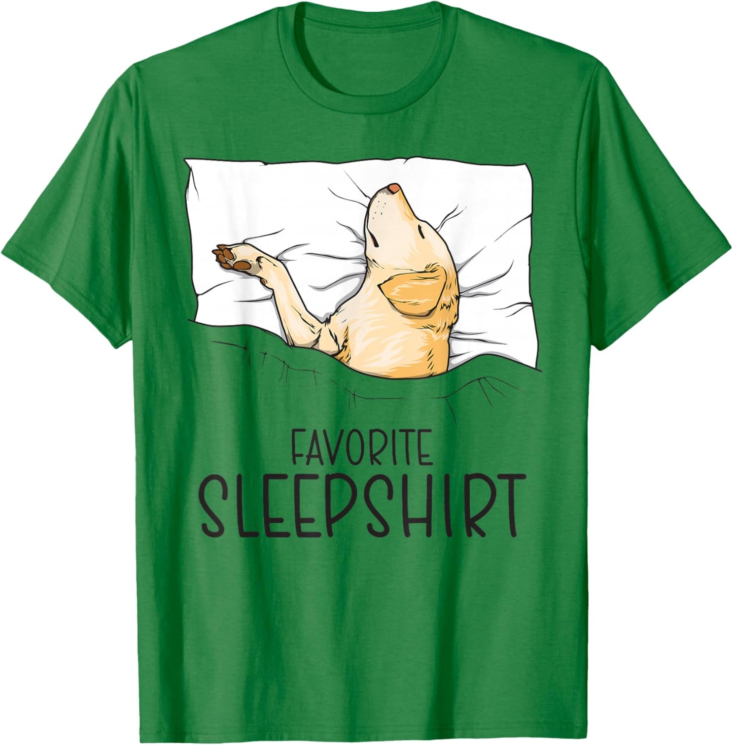 Favorite Sleepshirt, Napping Labrador Pajama T-Shirt - T-Shirt | Irish Green