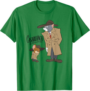 WB100 Tom and Jerry Casablanca The Motion Picture Parody T-Shirt - T-Shirt | Irish Green