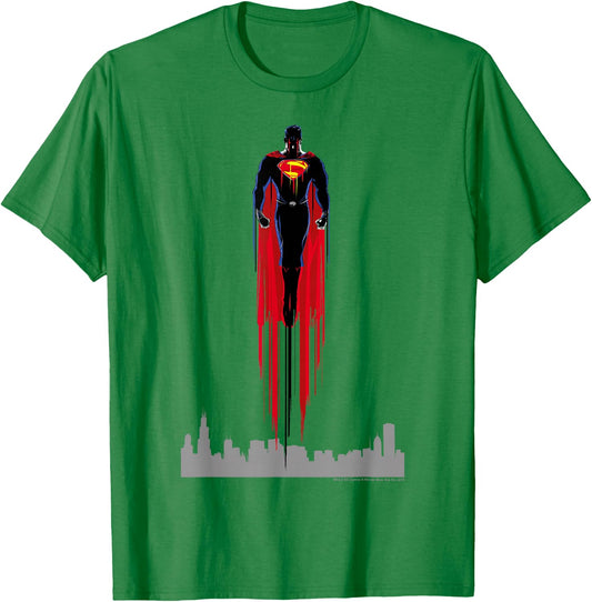 Superman Man of Steel Red Streak T Shirt T-Shirt - T-Shirt | Irish Green