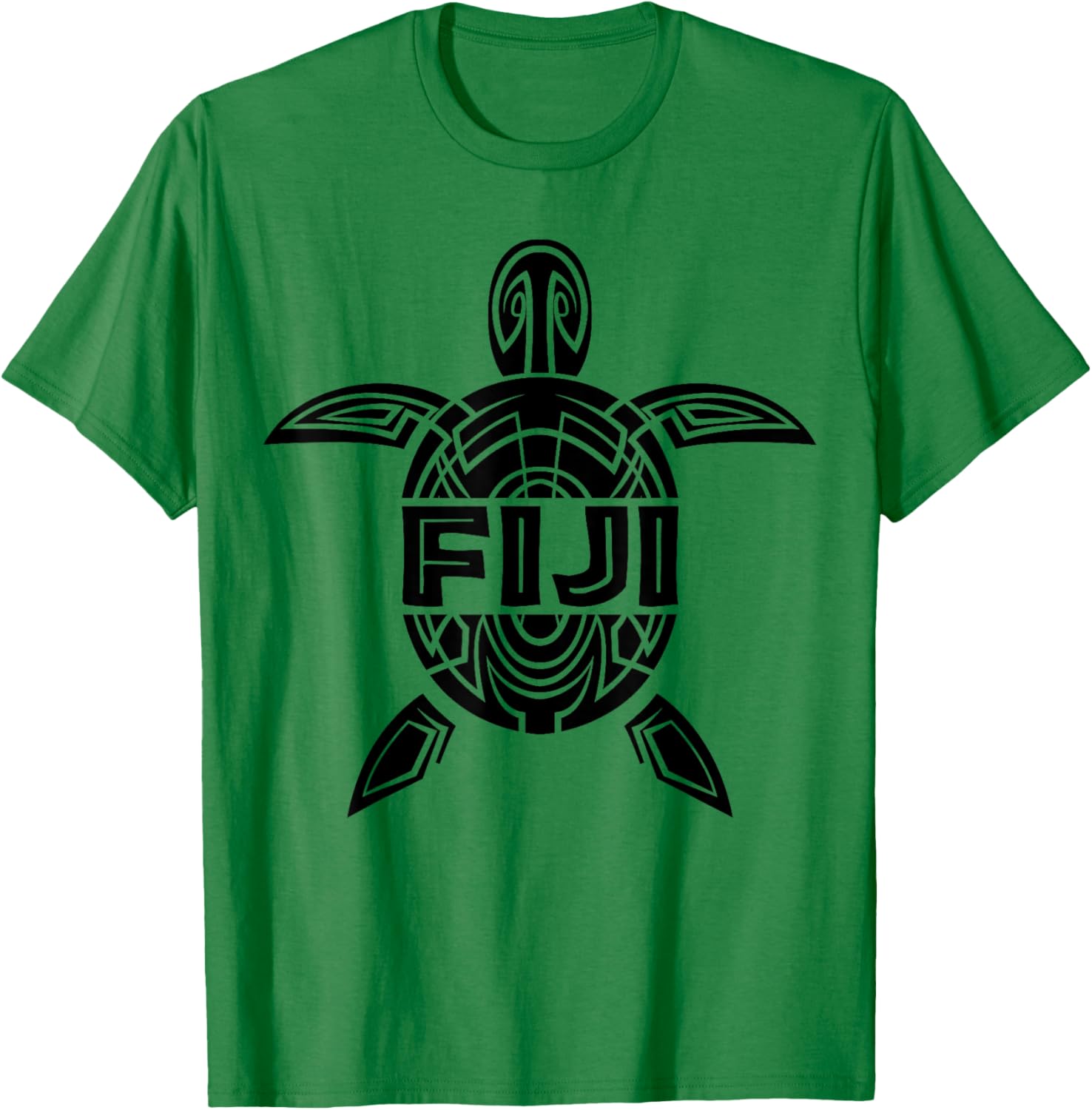 Fiji Sea Turtle Tattoo Beach Island Vacation Souvenir Gift T-Shirt - T-Shirt | Irish Green