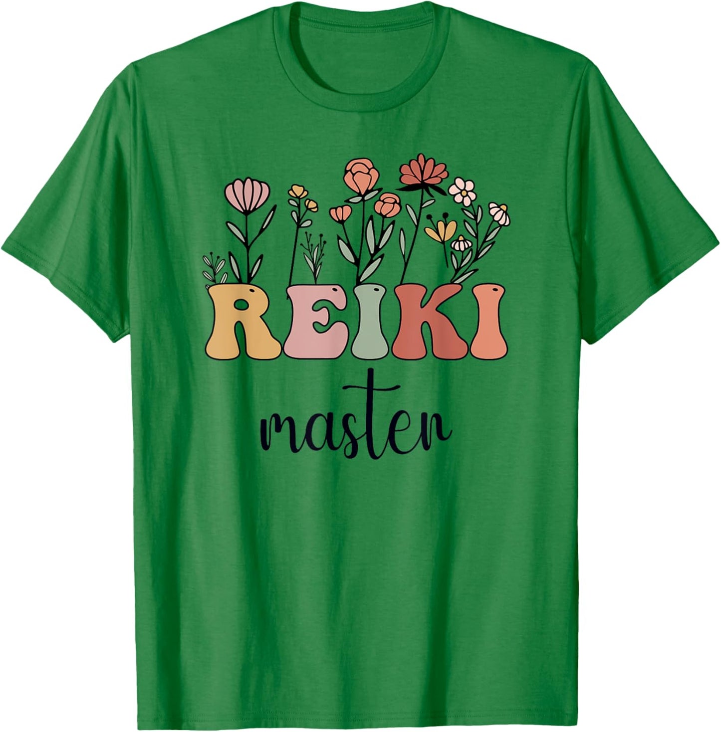 Reiki Master Wildflower Groovy Women T-Shirt - T-Shirt | Irish Green