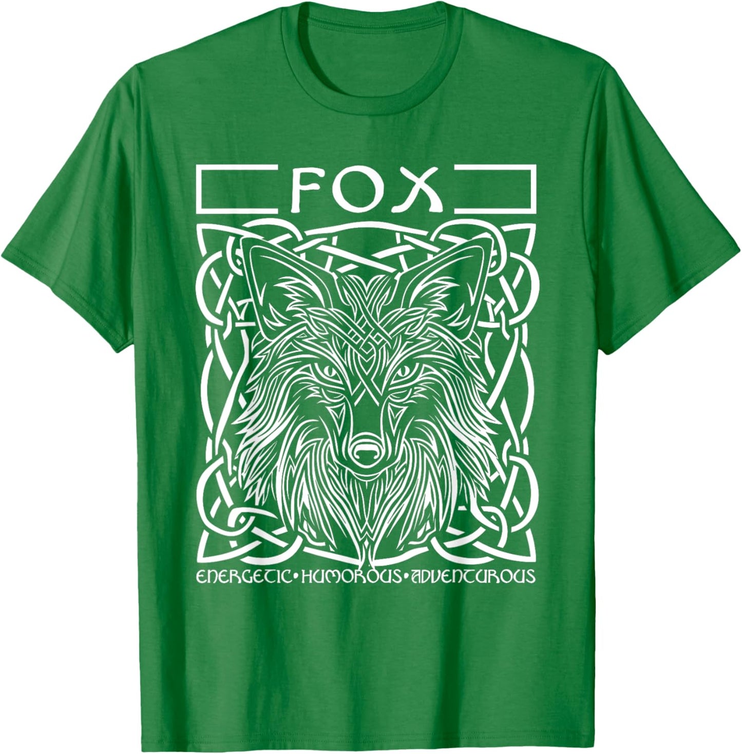 St Patricks Day Celtic Knot Zodiac Fox March 18 - April 14 T-Shirt - T-Shirt | Irish Green