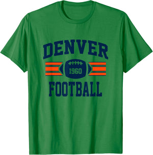 Denver Football Athletic Vintage Sports Team Fan Gift T-Shirt - T-Shirt | Irish Green