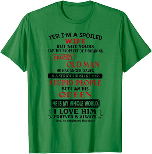 I'm the Property of a Freaking Grumpy Old Man T-Shirt - T-Shirt | Irish Green