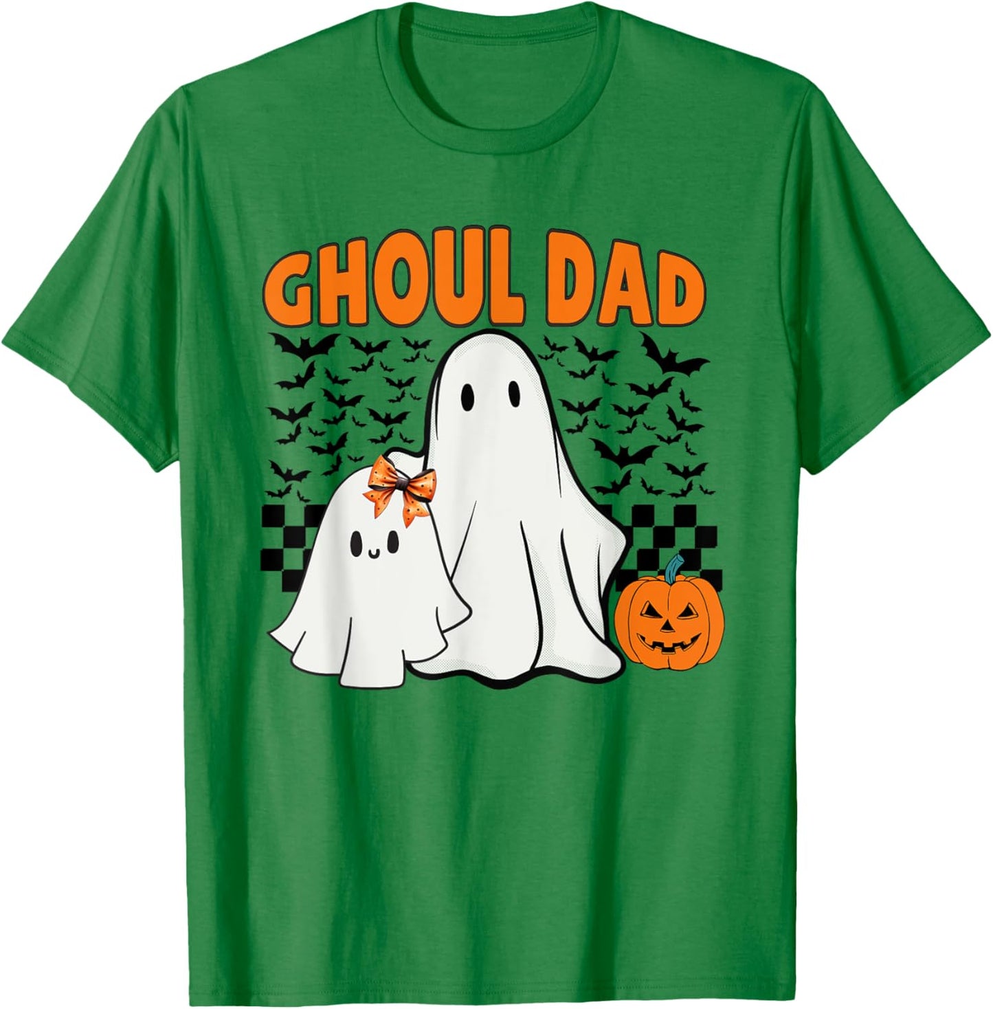 Ghoul Dad Halloween Ghost Spooky Season Retro Daddy T-Shirt - T-Shirt | Irish Green