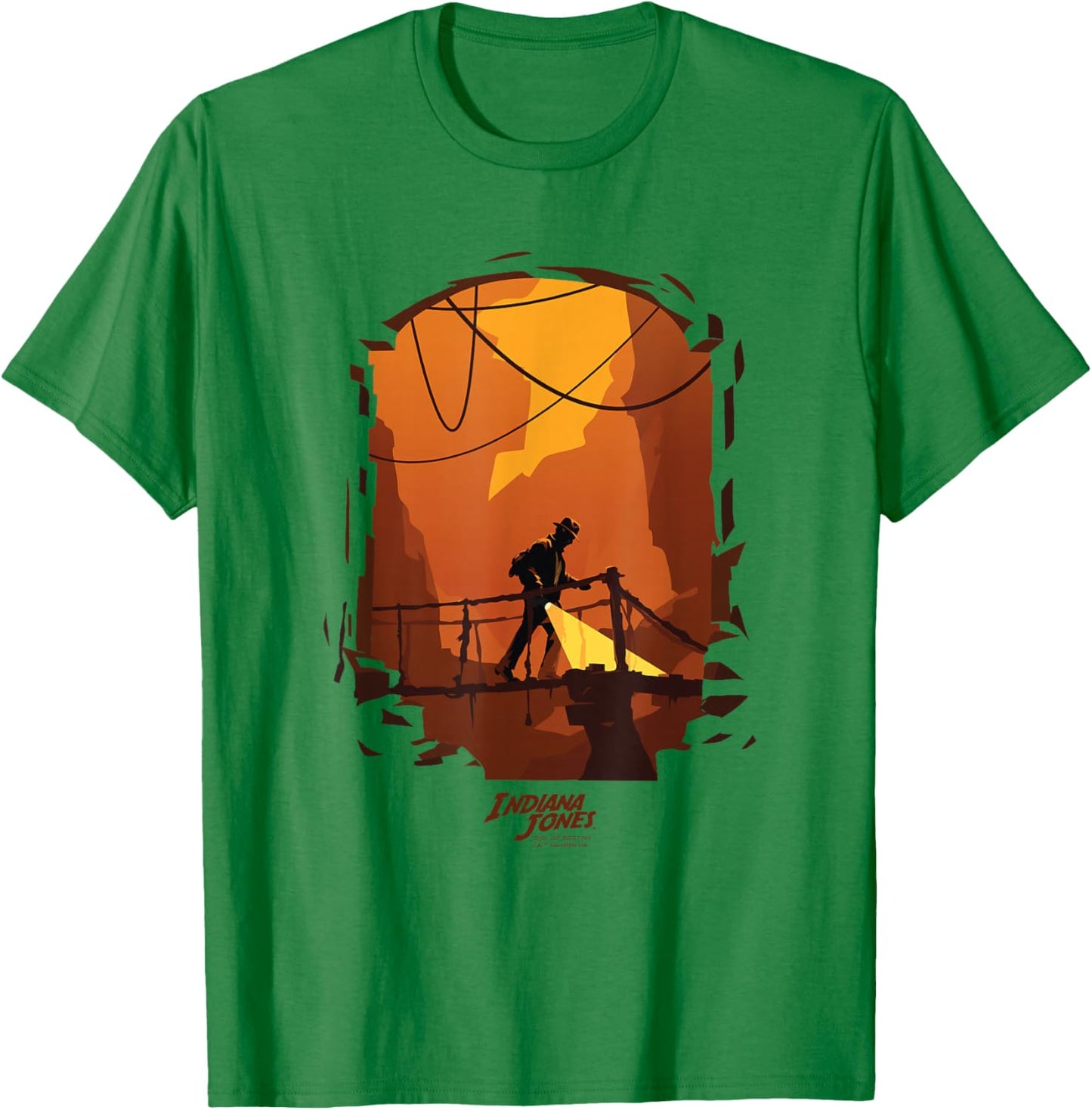 Indiana Jones and The Dial of Destiny Exploring Cave Shot T-Shirt - T-Shirt | Irish Green