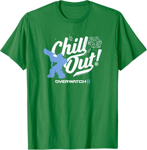Overwatch 2 Mei Chill Out Blue Center Icon T-Shirt - T-Shirt | Irish Green