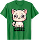 Elsie Cute Kitty Cat Design for Girls Name Elsie T-Shirt - T-Shirt | Irish Green