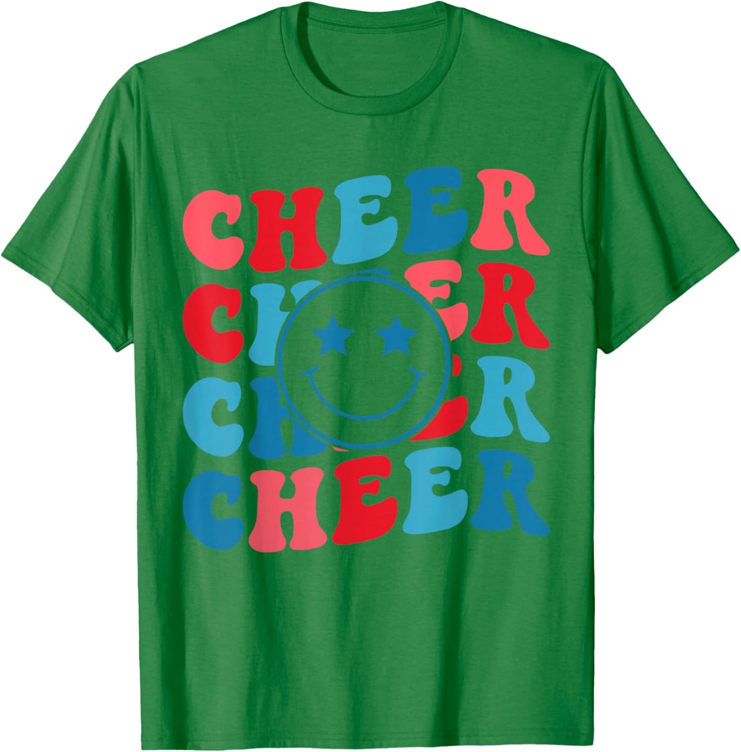American Cheer Girl Cheerleading Retro Groovy Cheerleader T-Shirt - T-Shirt | Irish Green