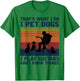 That's What I Do I Pet Dogs I Play Guitars T-Shirt - T-Shirt | Irish Green