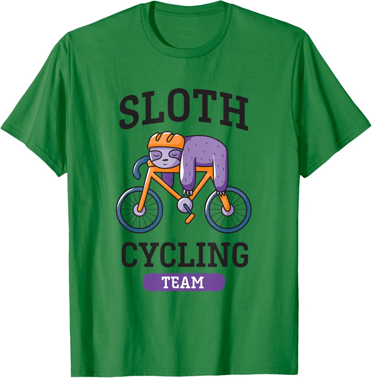 Funny Sloth Cycling Team Cyclist Club Riding A Bike Sports T-Shirt - T-Shirt | Irish Green