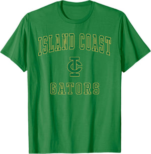 Island Coast High School Gators T-Shirt - T-Shirt | Irish Green