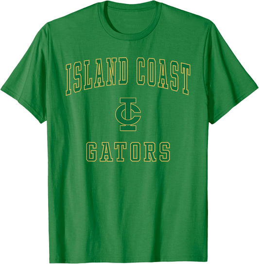 Island Coast High School Gators T-Shirt - T-Shirt | Irish Green