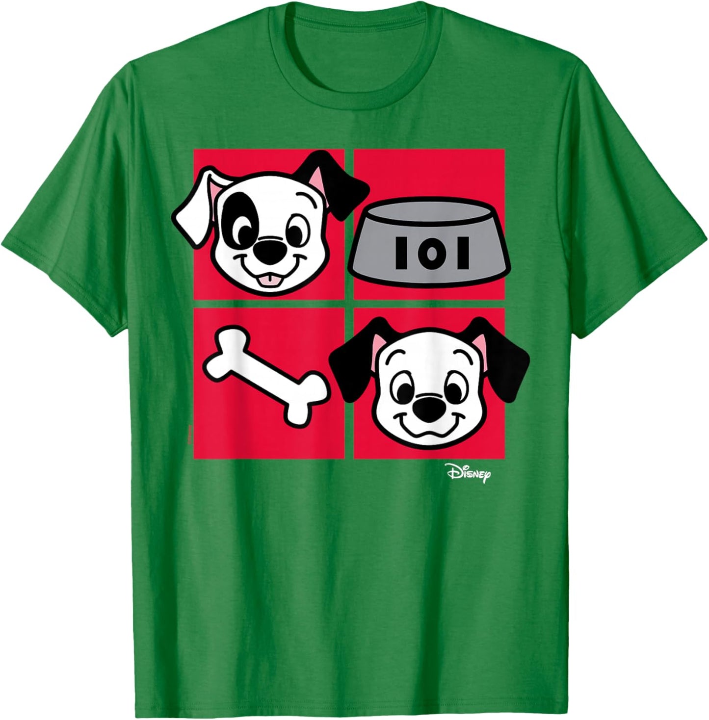 101 Dalmatians - Puppy Grid T-Shirt - T-Shirt | Irish Green