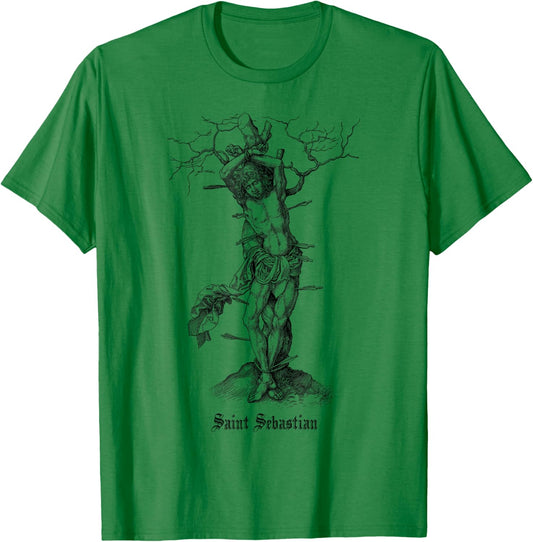 Martyrdom of Saint Sebastian. Christian. Martyr. T-Shirt - T-Shirt | Irish Green