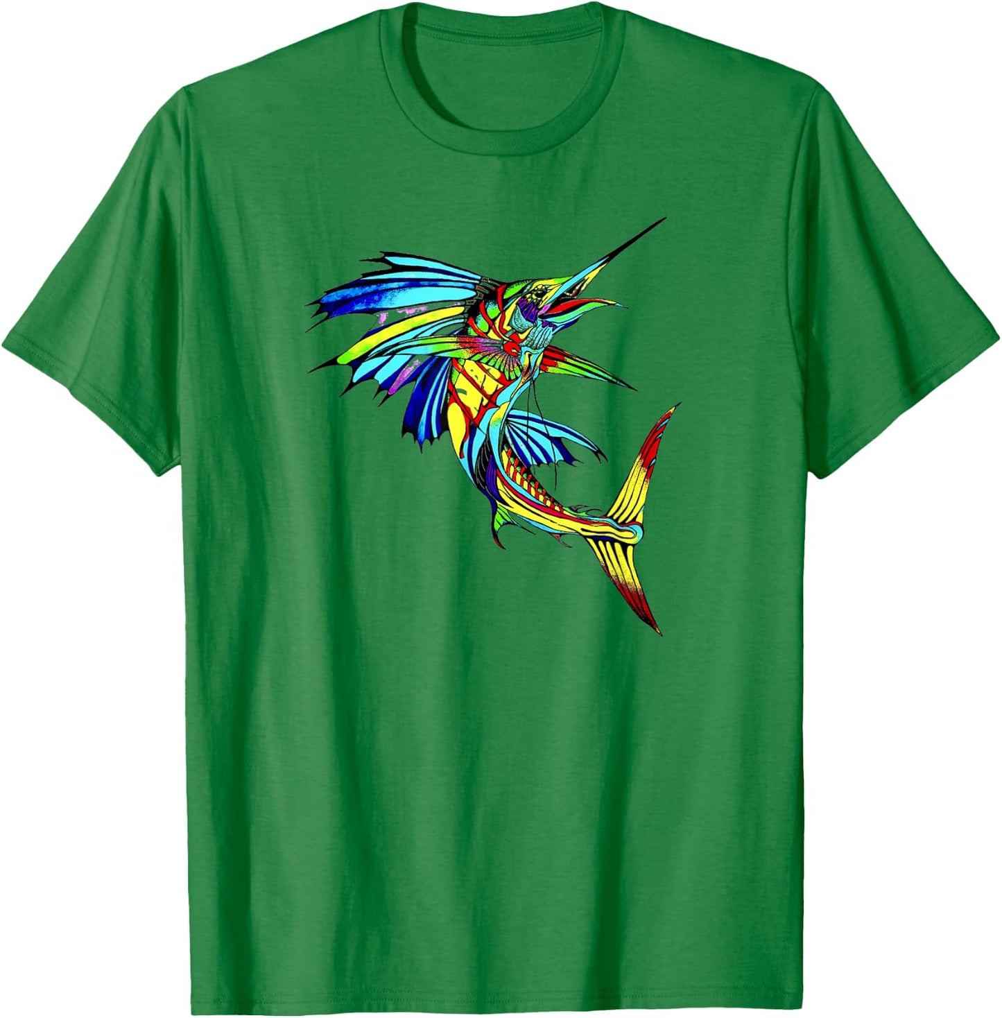 Colorful Sailfish T-Shirt - T-Shirt | Irish Green