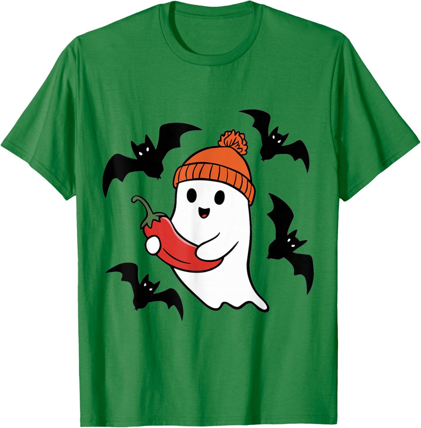 Cute Ghost Pepper Lovers Spooky Halloween Costume T-Shirt - T-Shirt | Irish Green