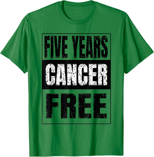 Cute Five Years Cancer Free Anti Oncology T-Shirt - T-Shirt | Irish Green