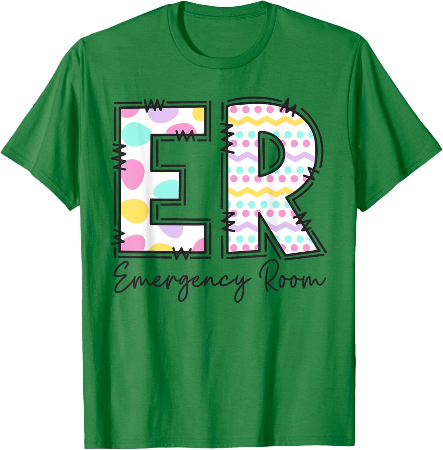Emergency Room ER Nurse Easter Day Emergency Department T-Shirt - T-Shirt | Irish Green