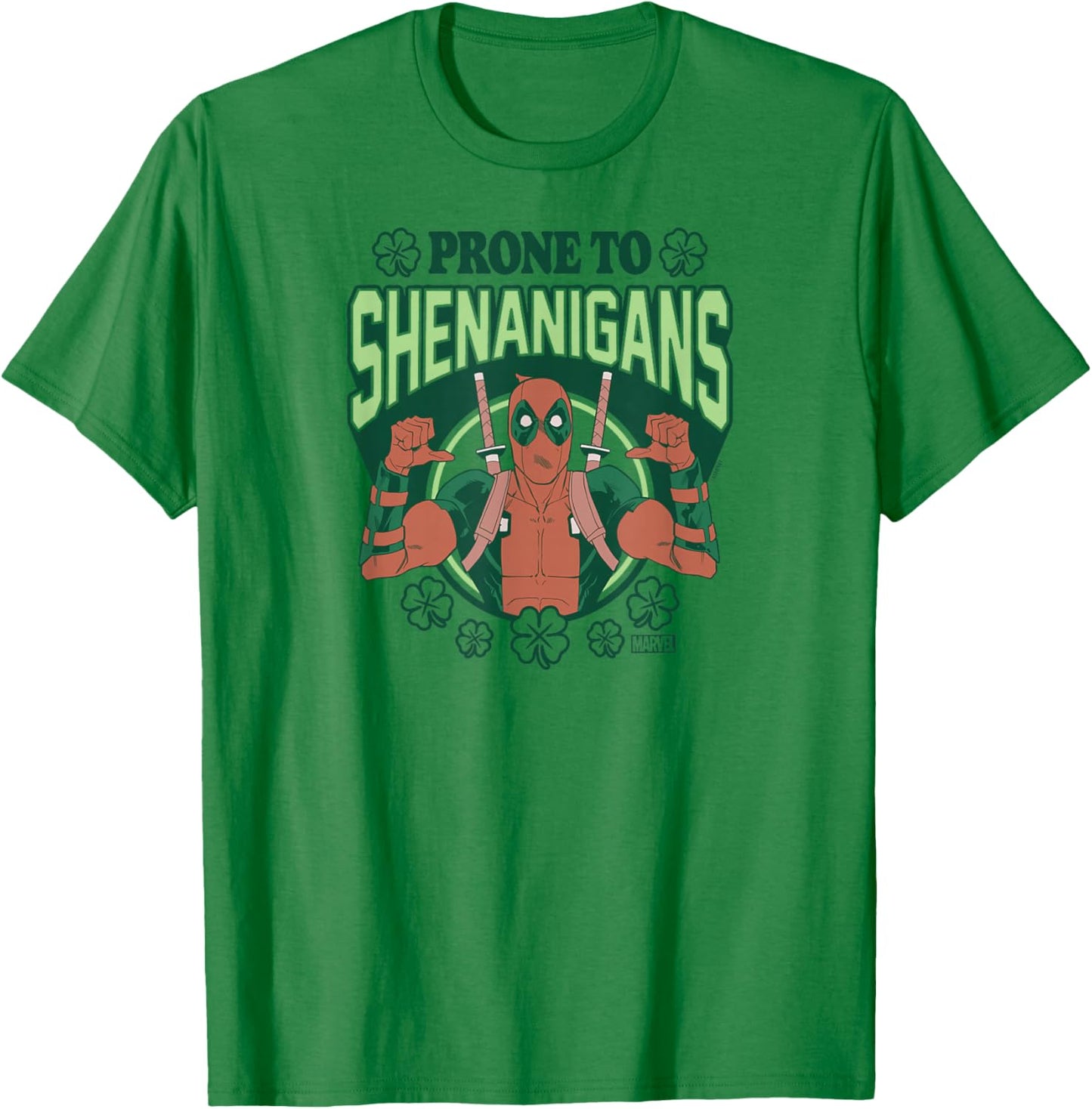 Deadpool - Prone To Shenanigans St. Patrick's Day T-Shirt - T-Shirt | Irish Green