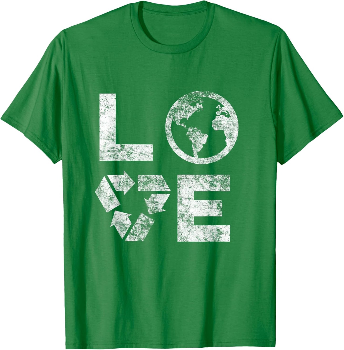 Liebe Earth Day 90s Vintage Recycled Children or Teachers T-Shirt - T-Shirt | Irish Green