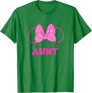 Disney Minnie Mouse Aunt Minnie Ears Outline Logo T-Shirt - T-Shirt | Irish Green