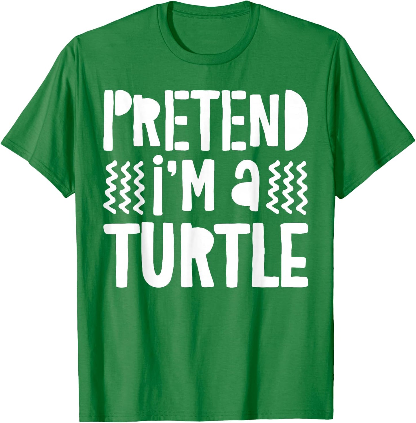 Pretend I'm A Turtle Shirt Adult Kids Turtle Costume T-Shirt - T-Shirt | Irish Green