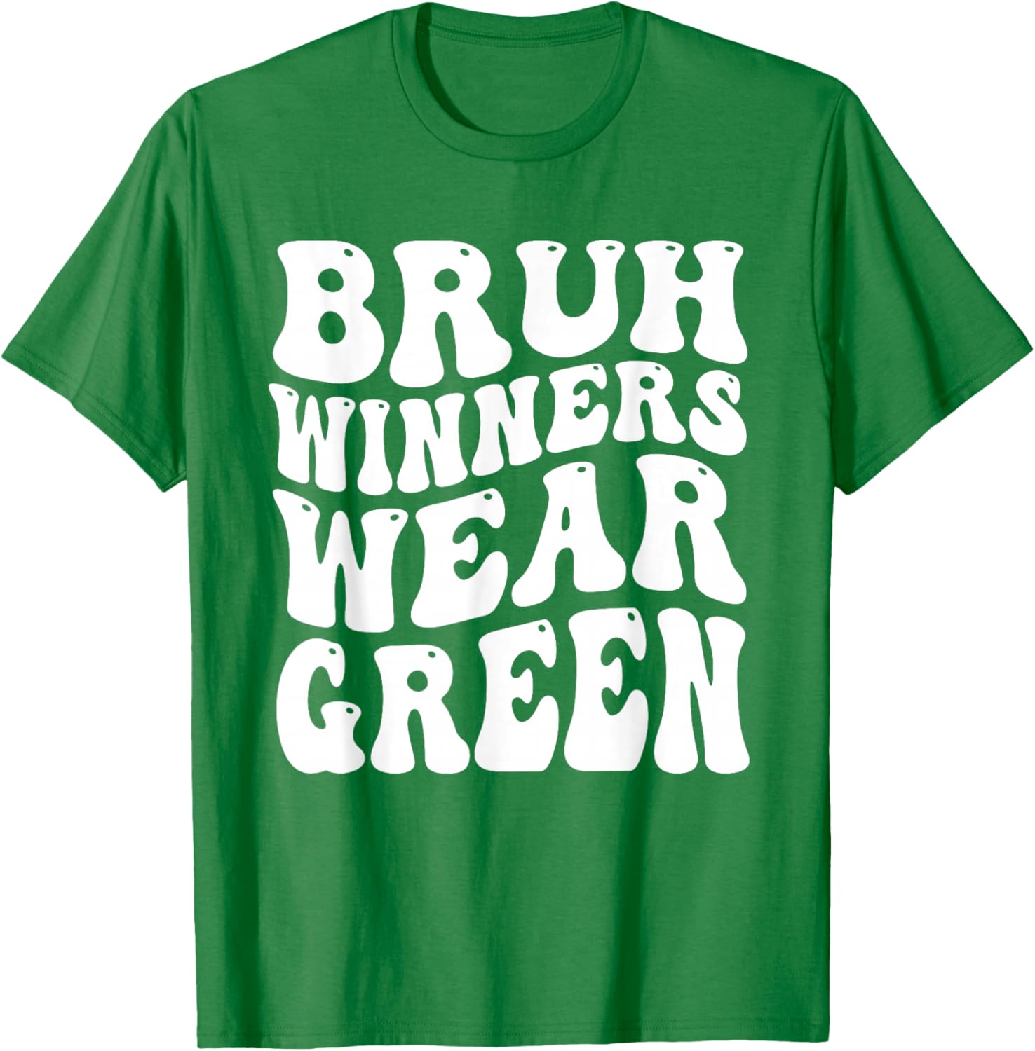 Winners Wear Green Spirit Week Team Game Sports Day Groovy T-Shirt - T-Shirt | Irish Green