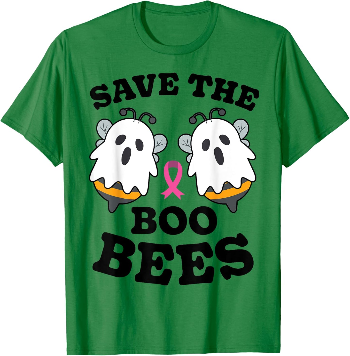 Save The Boo Bees Funny Breast Cancer Awareness Halloween T-Shirt - T-Shirt | Irish Green