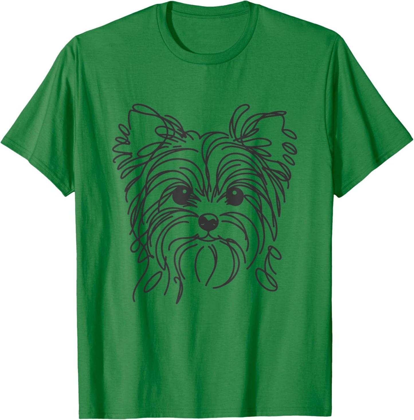 Line Art Dad Mom Dog - Teecup Yorkie T-Shirt - T-Shirt | Irish Green