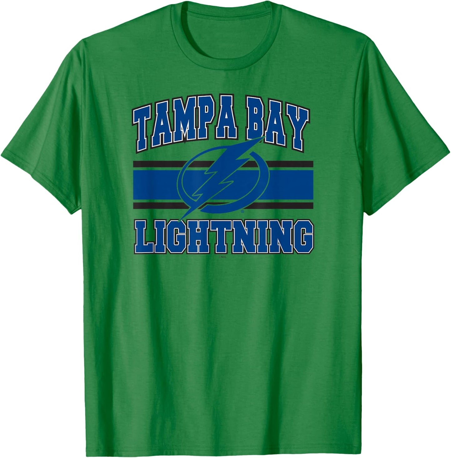 Tampa Bay Lightning Stripe Gray Officially Licensed T-Shirt - T-Shirt | Irish Green