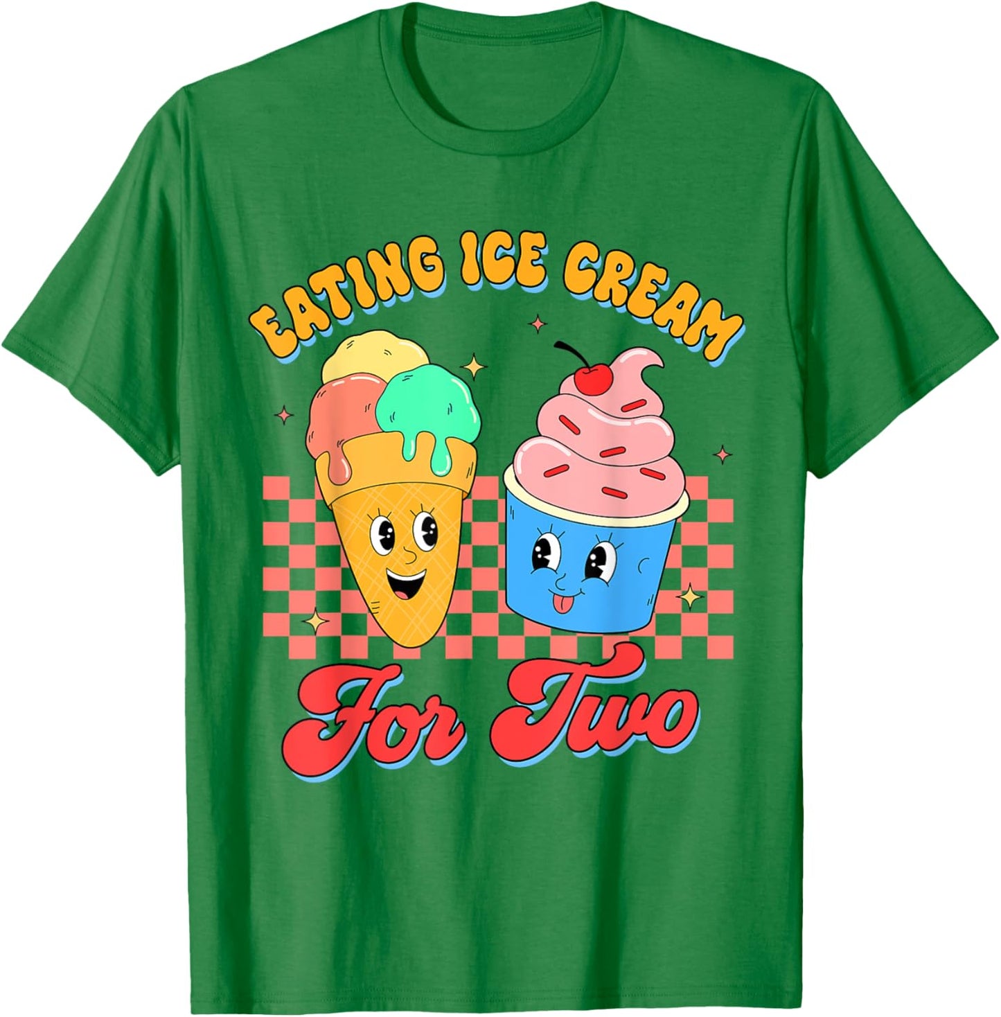 Pregnancy Announcement Mommy To Be Eating Ice Cream For Two T-Shirt - T-Shirt | Irish Green