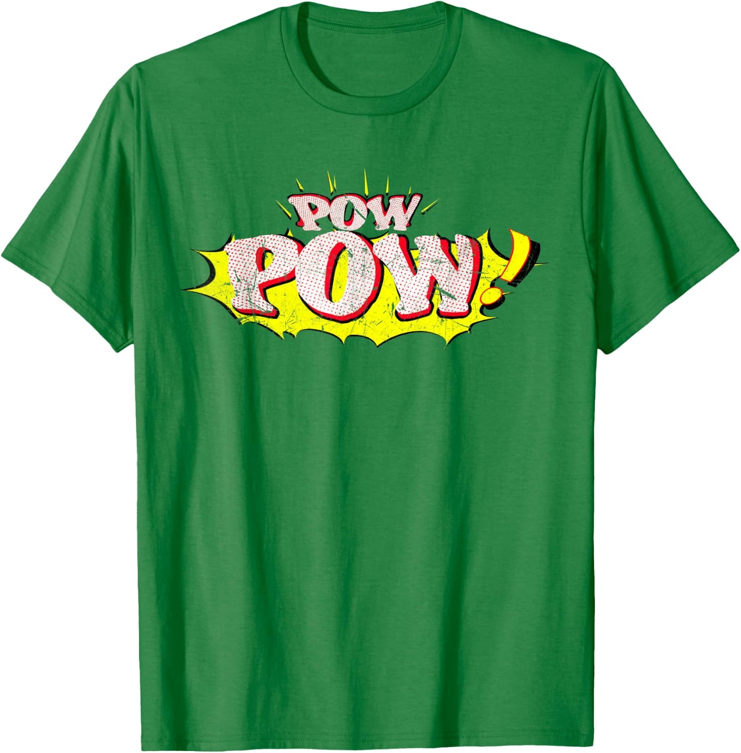 Pow POW! Comic Book Sound Effect T-Shirt - T-Shirt | Irish Green