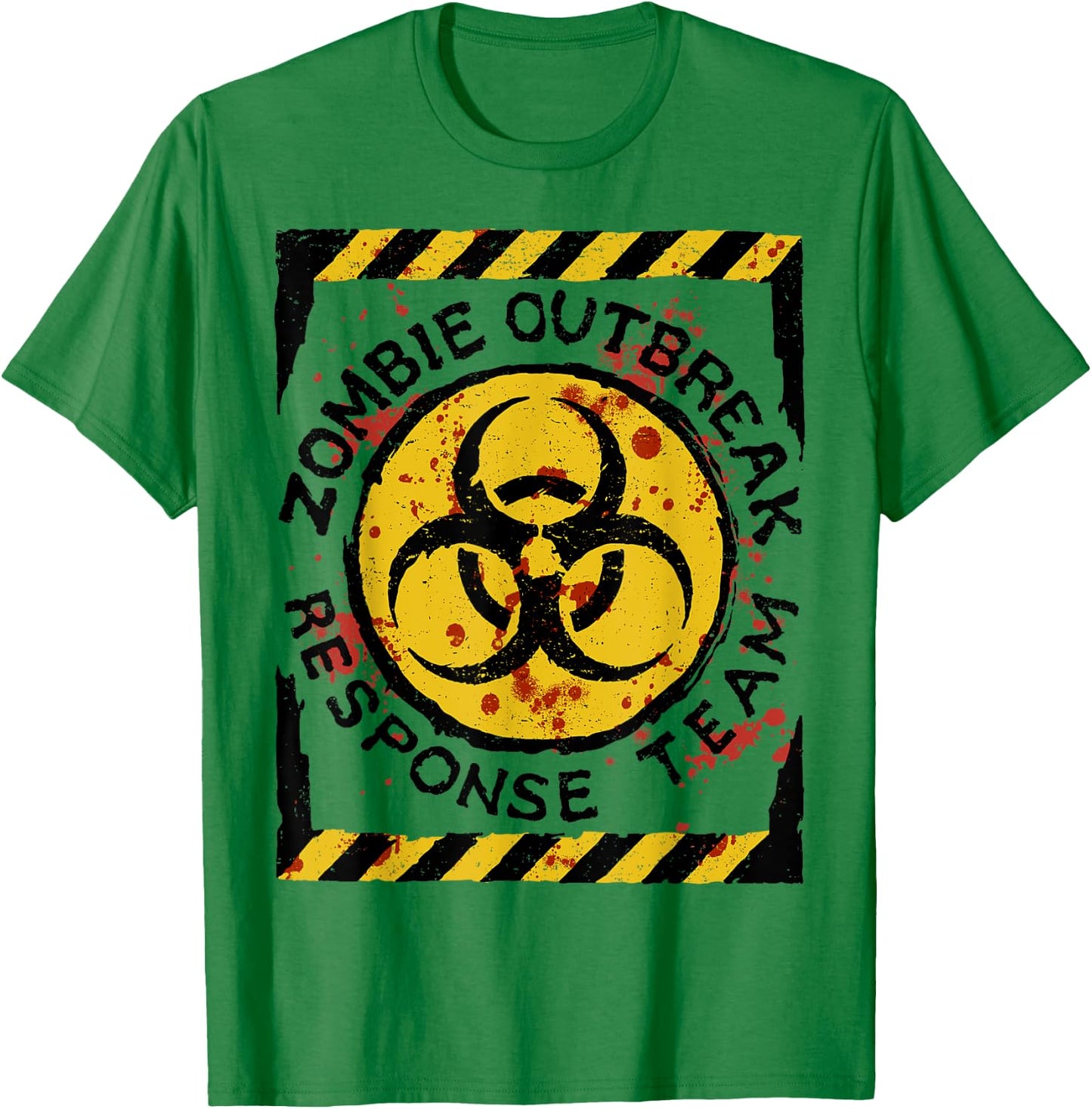 Zombie Outbreak Halloween Response Team Funny Men Apocalypse T-Shirt - T-Shirt | Irish Green