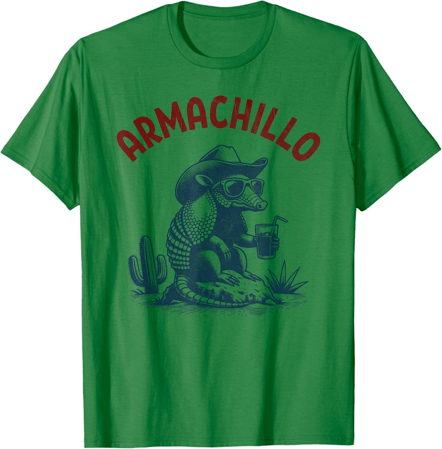Armachillo - Funny Chilling Desert Armadillo T-Shirt - T-Shirt | Irish Green