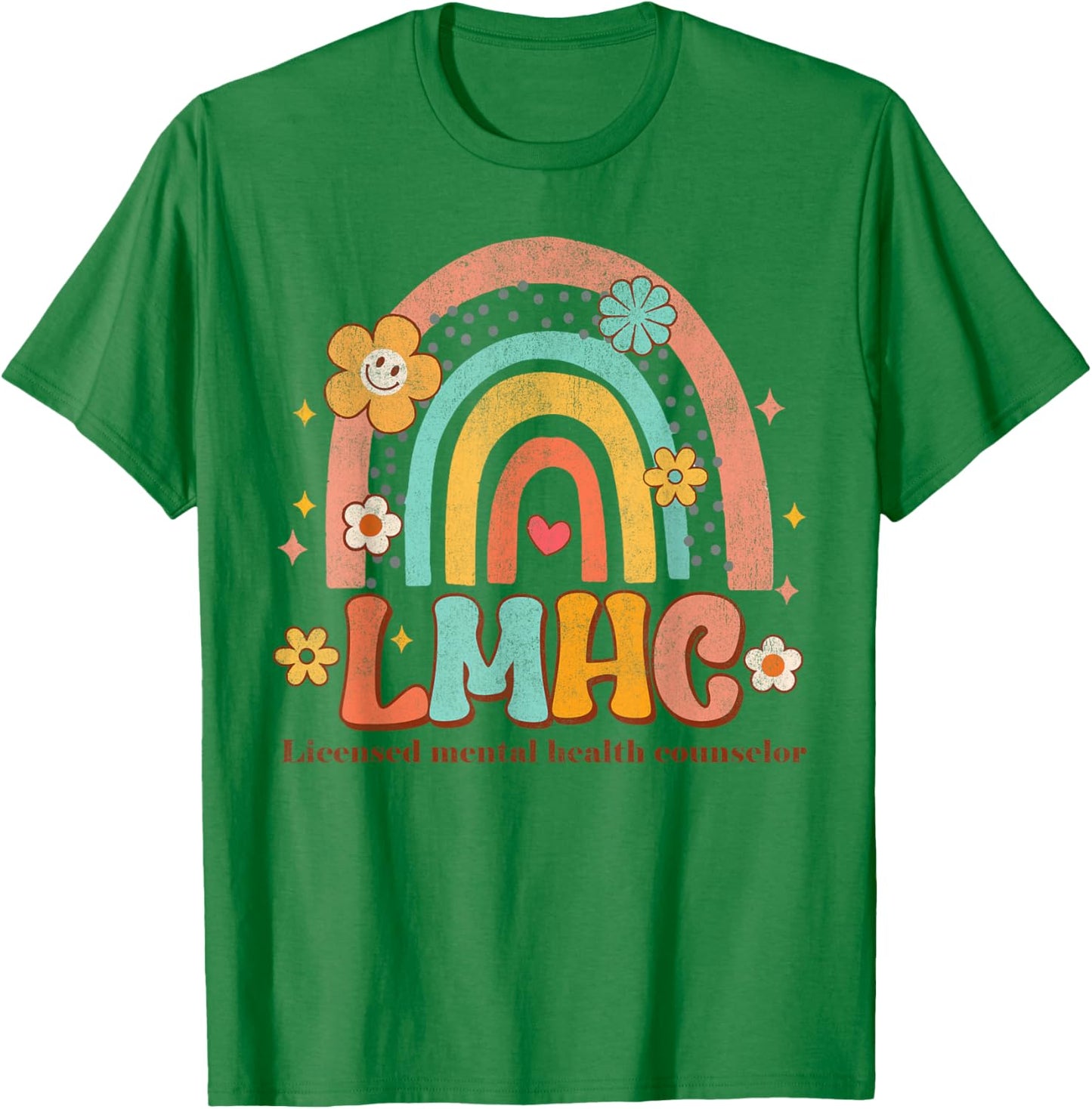 LMHC Licensed Mental Health Counselor Therapist Groovy T-Shirt - T-Shirt | Irish Green