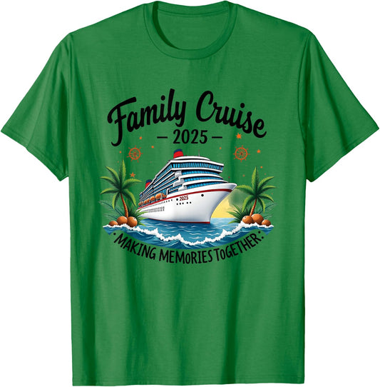 Family Cruise 2025 Vacation Trip Family Matching Cruise Ship T-Shirt - T-Shirt | Irish Green