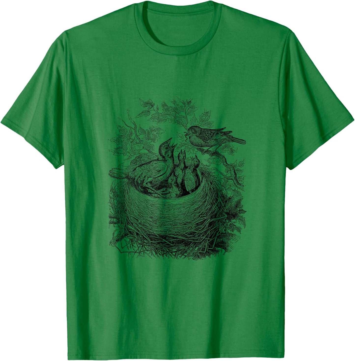 Baby Bird's Nest Print T-Shirt - T-Shirt | Irish Green