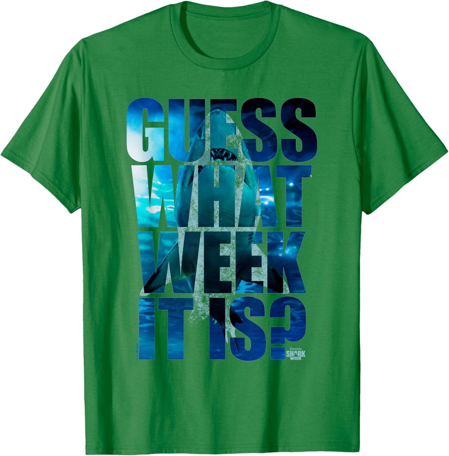 Shark Week Officially Licensed Guess What Week It Is T-Shirt - T-Shirt | Irish Green