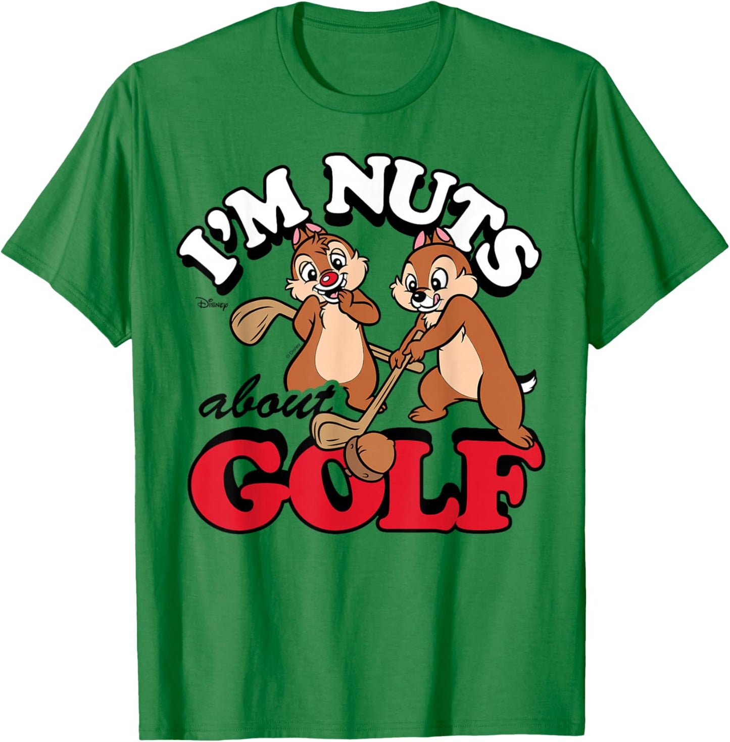 Chip 'N Dale Rescue Rangers - I'm Nuts About Golf T-Shirt - T-Shirt | Irish Green