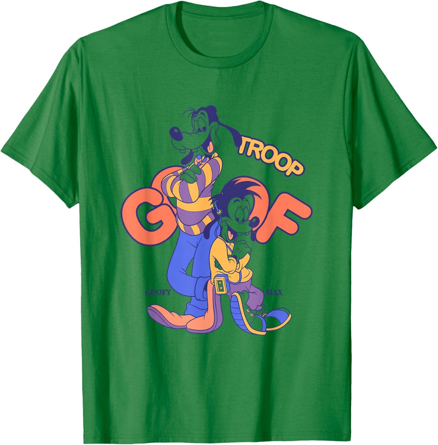 Disney A Goofy Movie Goof Troop Best Duo Big Chest Poster T-Shirt - T-Shirt | Irish Green