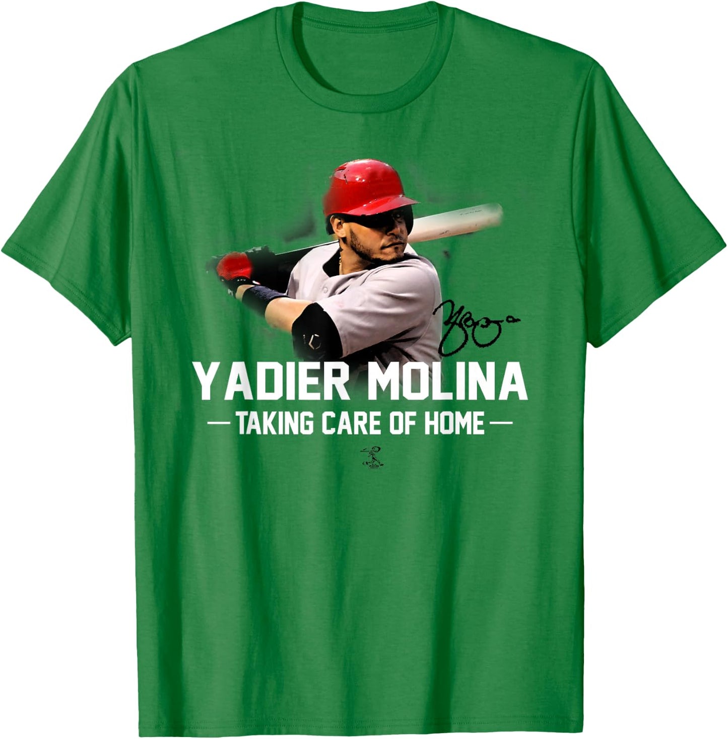 Yadier Molina Yadi Taking Care Of Home - Apparel T-Shirt - T-Shirt | Irish Green