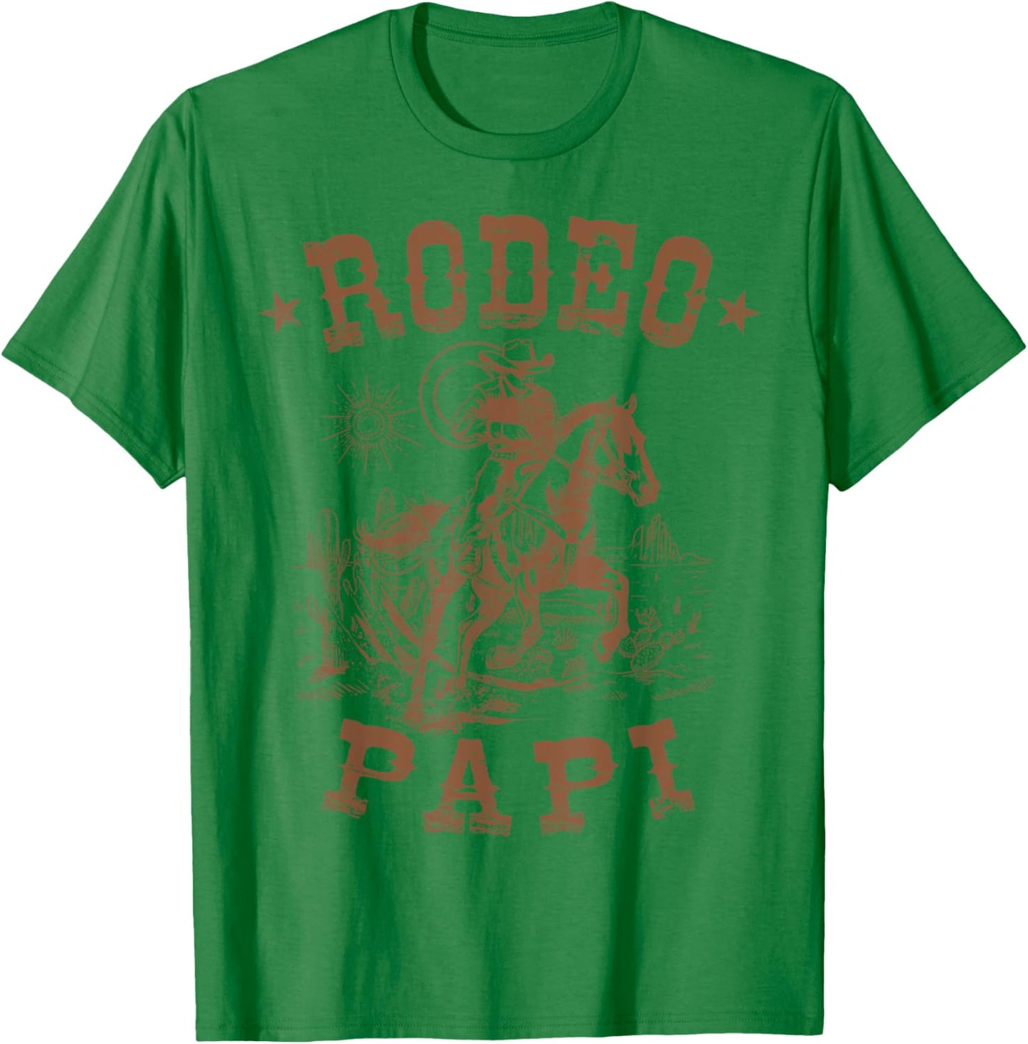 Rodeo Papi Western Cowboy Family Matching Father's Day T-Shirt - T-Shirt | Irish Green