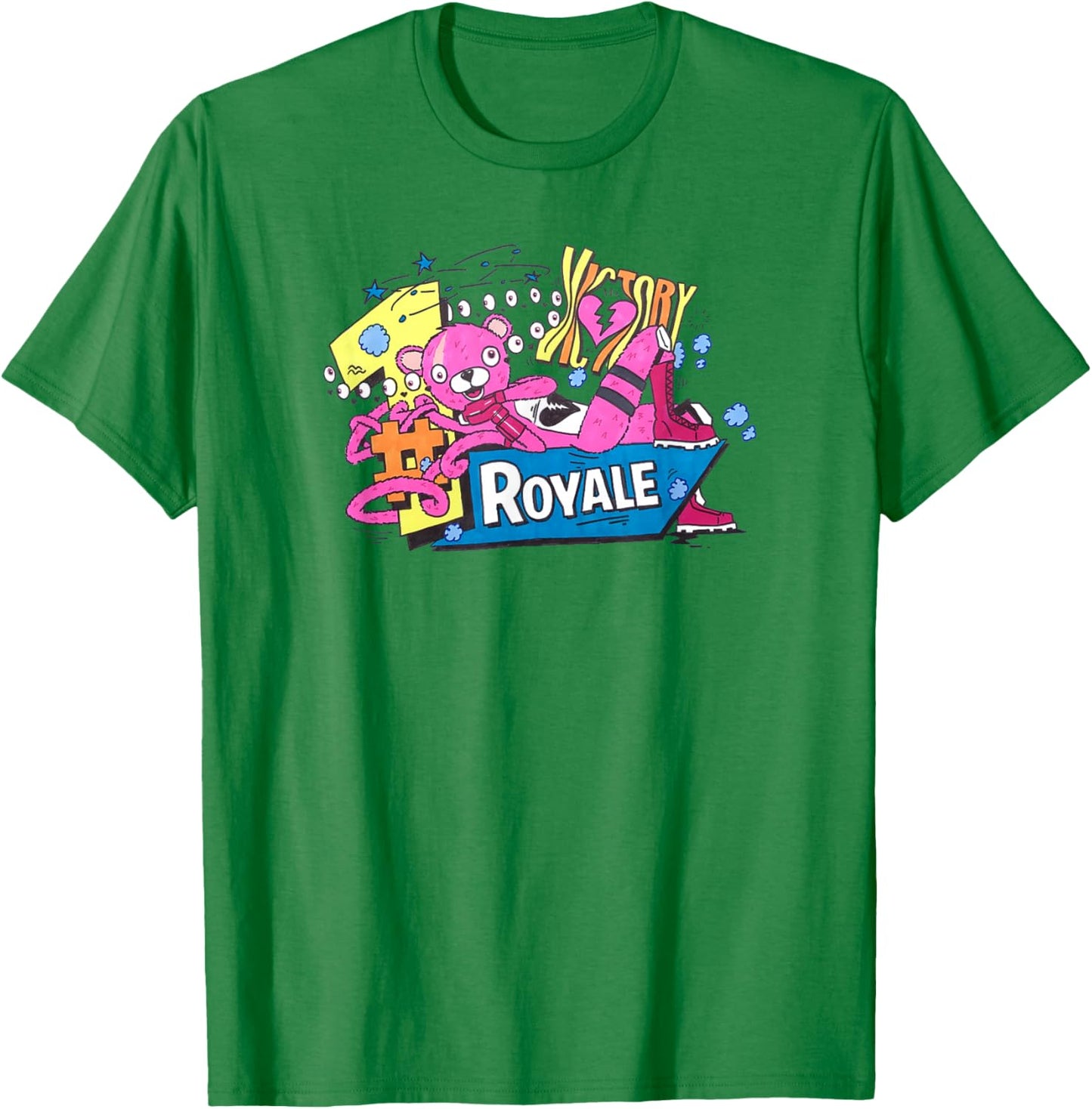 Fortnite CTL Victory Royale Color Pop Retro Logo T-Shirt - T-Shirt | Irish Green
