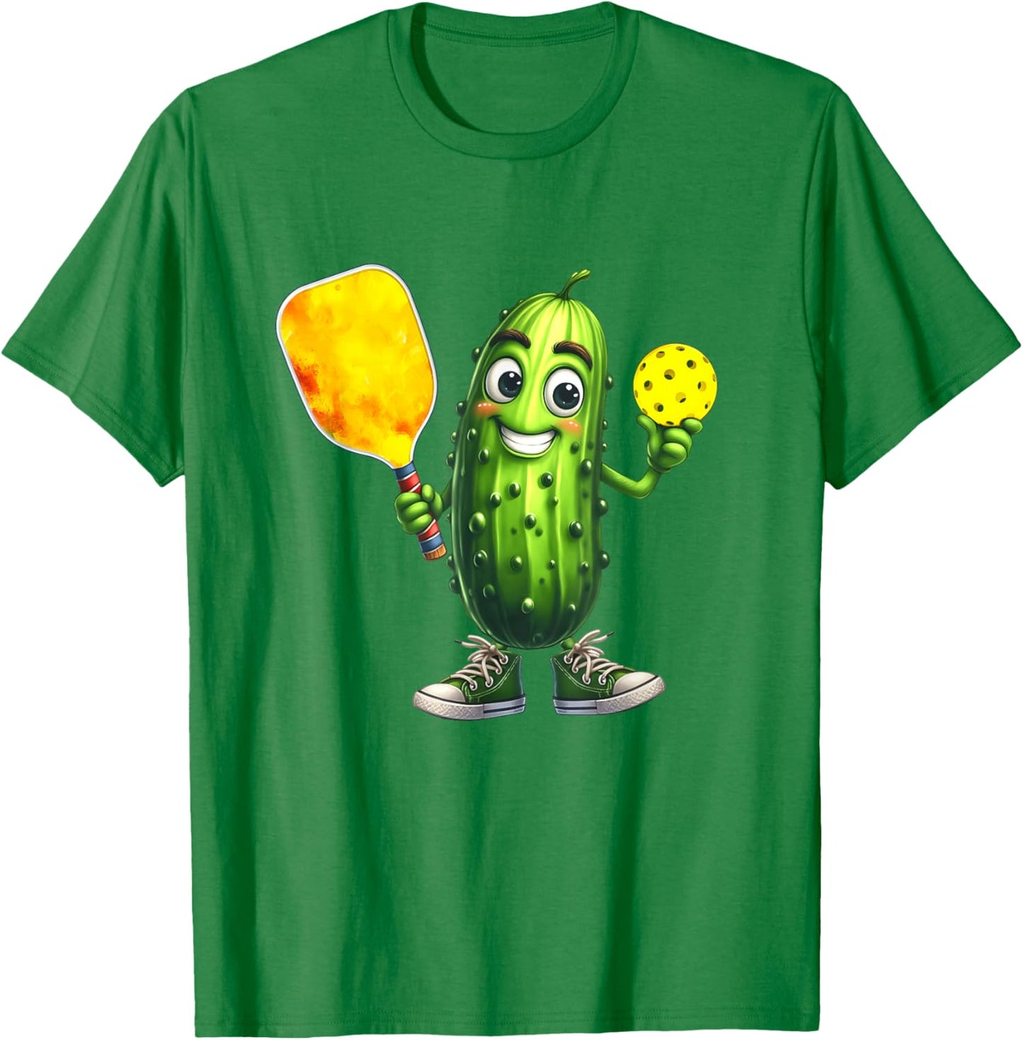 Best Pickle Art Women Kids Dill Pickle Ball Novelty T-Shirt - T-Shirt | Irish Green