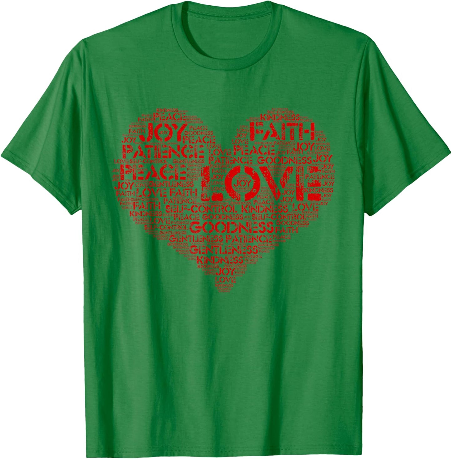 Christian Love Heart, Fruit of the Spirit gift Faith T-Shirt - T-Shirt | Irish Green