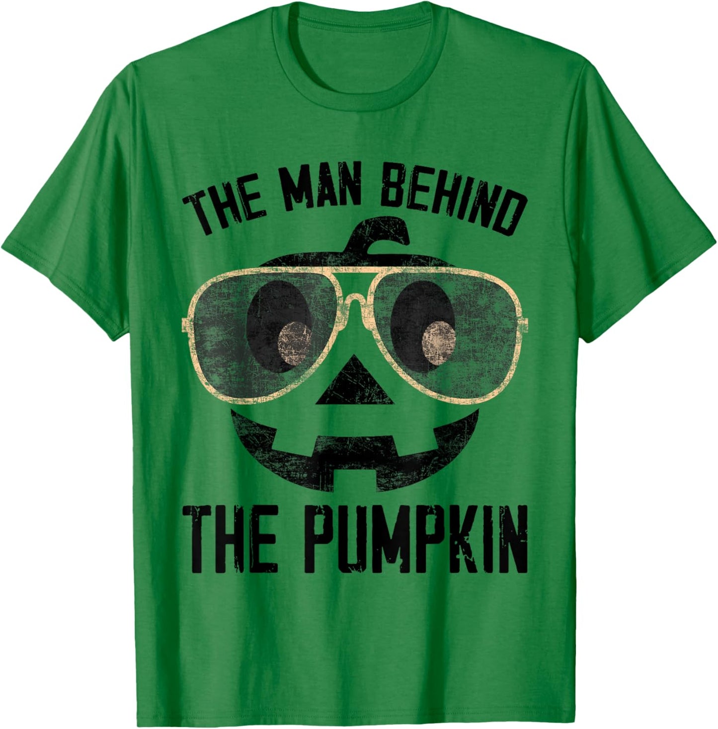The Man Behind The Pumpkin New Baby Shower Dad Halloween T-Shirt - T-Shirt | Irish Green