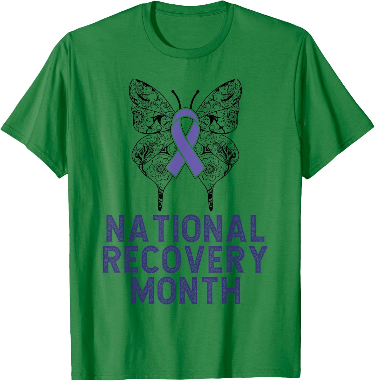 National Recovery month Warrior Addiction Recovery Awareness T-Shirt - T-Shirt | Irish Green