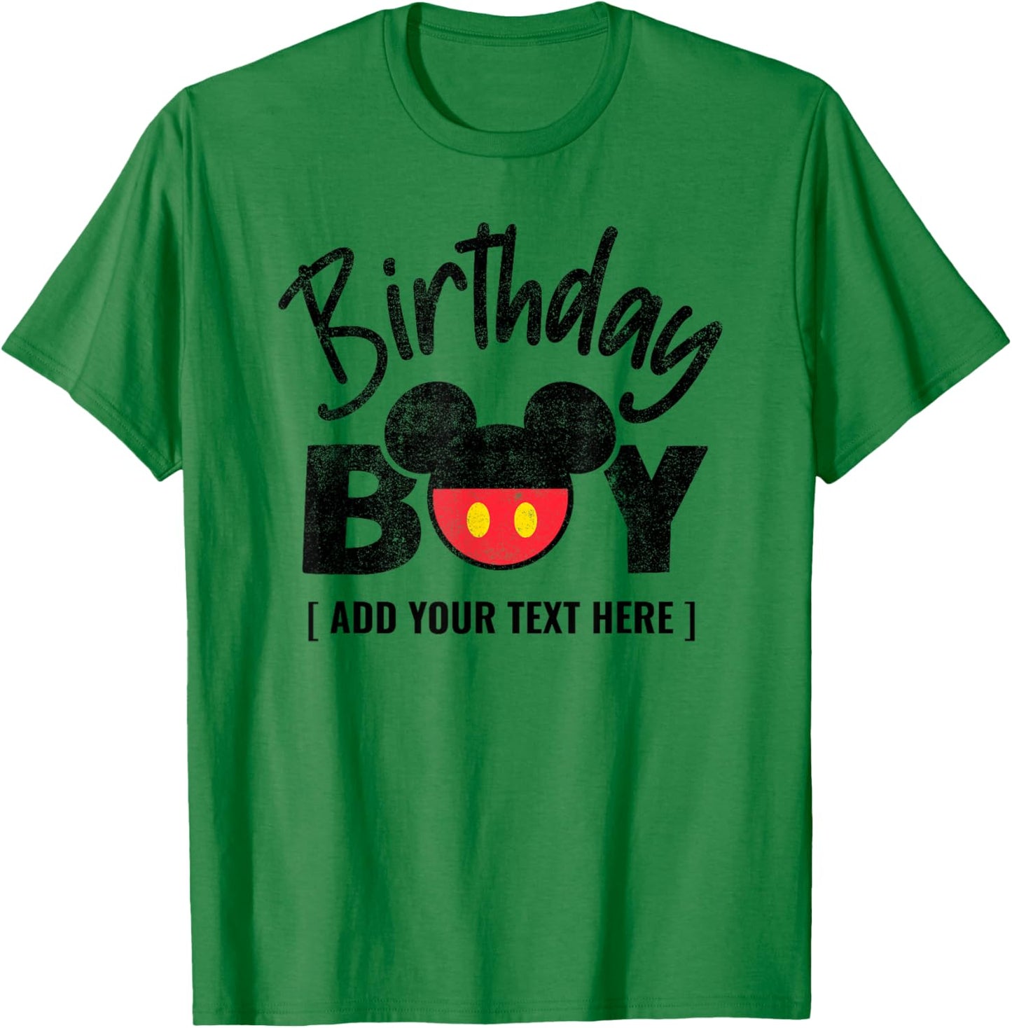 Disney Mickey And Friends Birthday Boy Customized Retro T-Shirt - T-Shirt | Irish Green