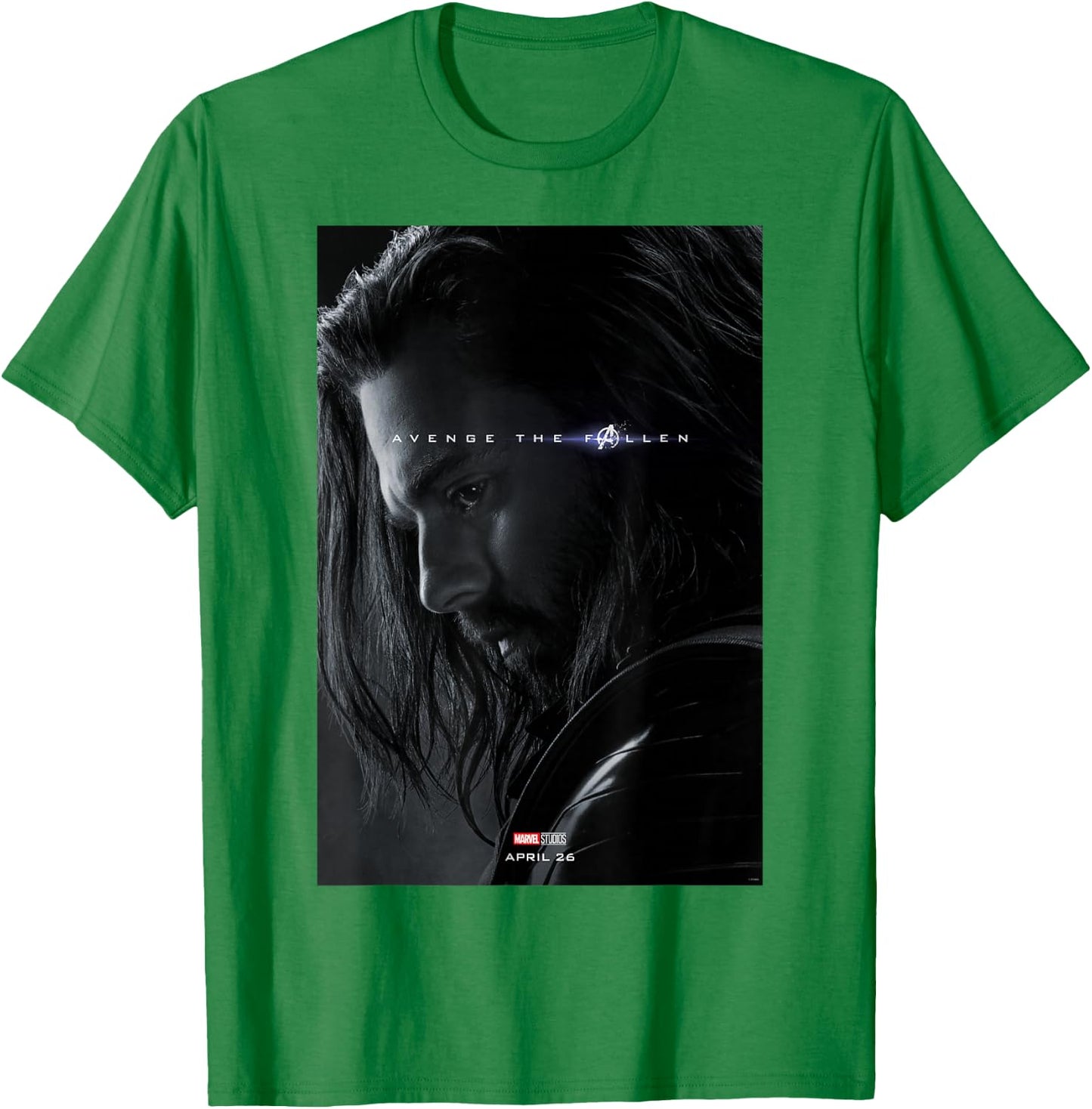 Marvel Avengers Endgame Bucky Barnes Avenge The Fallen T-Shirt - T-Shirt | Irish Green